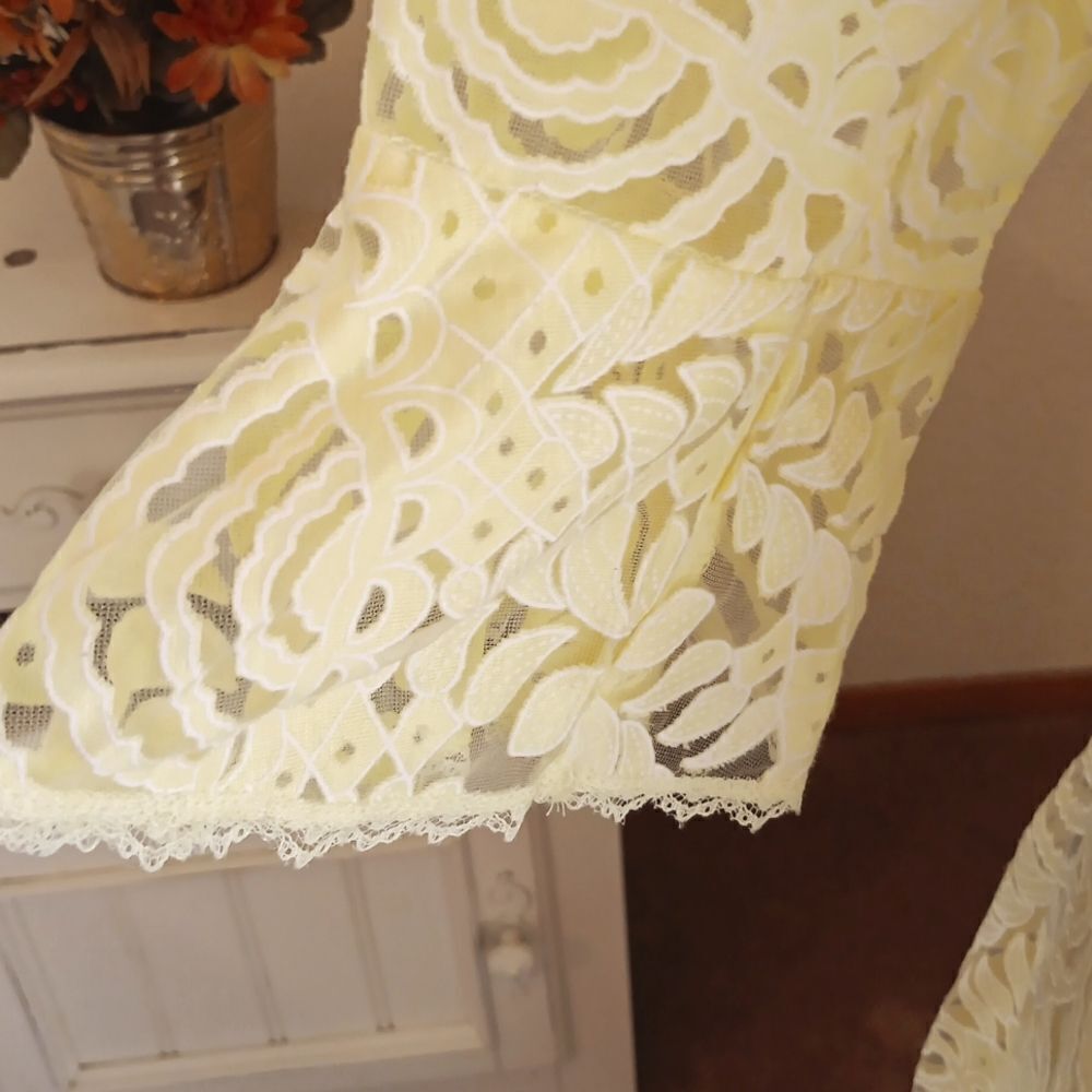NWT Rabbit Rabbit Rabbit Yellow Lace Dress - Picture 4 of 13